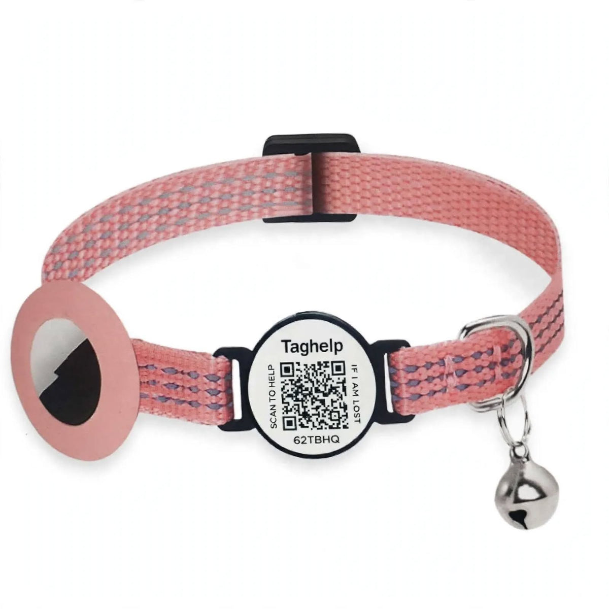 Collier Connecté QR Code + Support AirTag - Sécurité Patte® - Anti-fugue & Réfléchissant